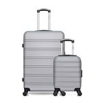 HERO HERO -  Lot de 2 - Valise grand format et valise cabine XXS RENOSO. Coloris disponibles : Gris, Rose, Noir, Beige