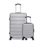 HERO HERO -  Lot de 2 - Valise grand format et valise cabine XXS RENOSO. Coloris disponibles : Gris, Rose, Noir, Beige