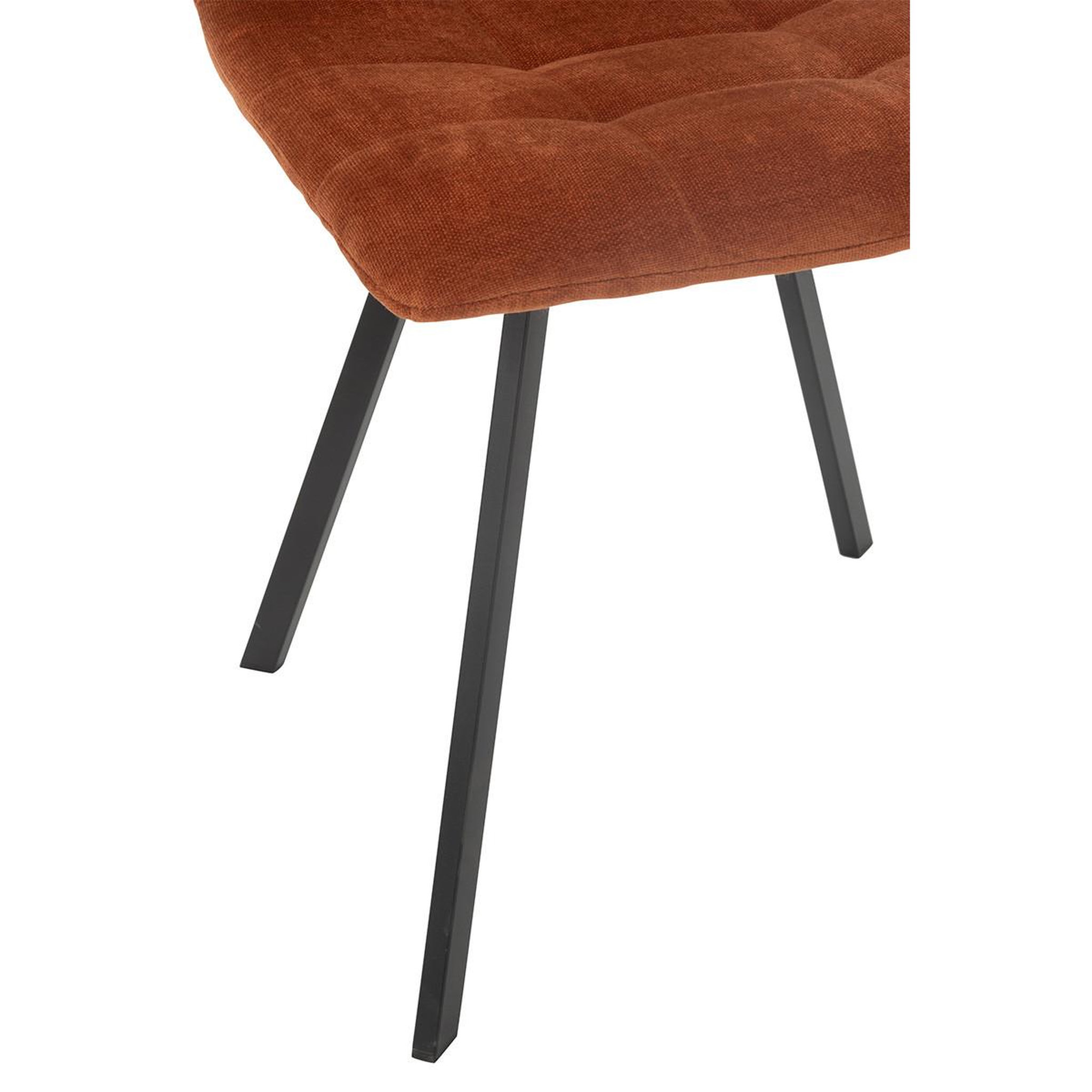 Voir la diapositive 6 : J-LINE Chaise matelassée  clark  85cm rouille