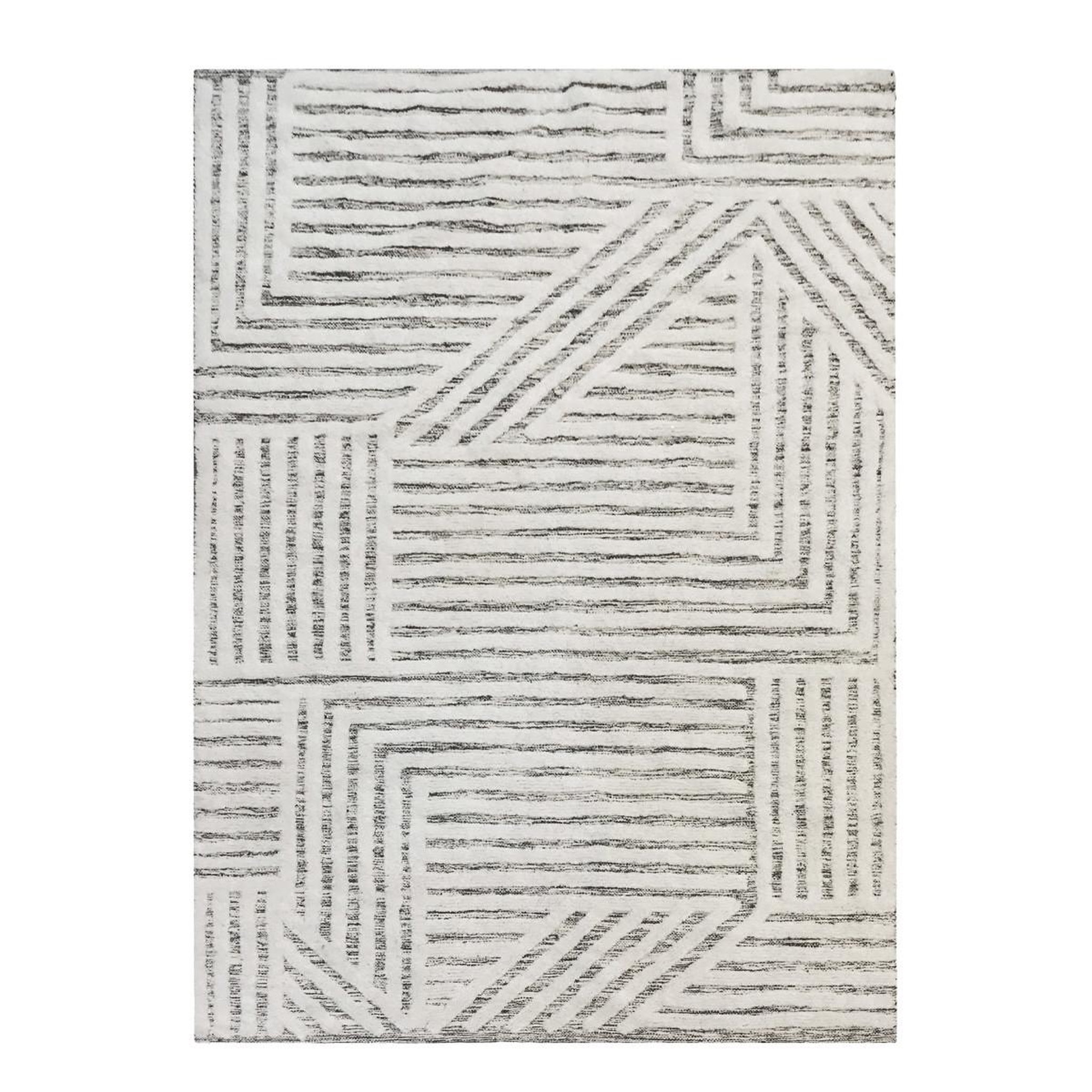 FUTURE HOME Tapis déco géométrique en coton 140x200cm