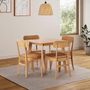 Voir la diapositive 2 : VS VENTA-STOCK Ensemble table 80x80 cm et 4 chaises de salle à manger Nala Chêne