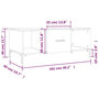 Voir la diapositive 6 : VIDAXL Table basse noir 102x50x40 cm bois d'ingenierie