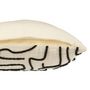 Voir la diapositive 2 : Paris Prix Coussin Déco en Coton  Courbes  50x50cm Blanc
