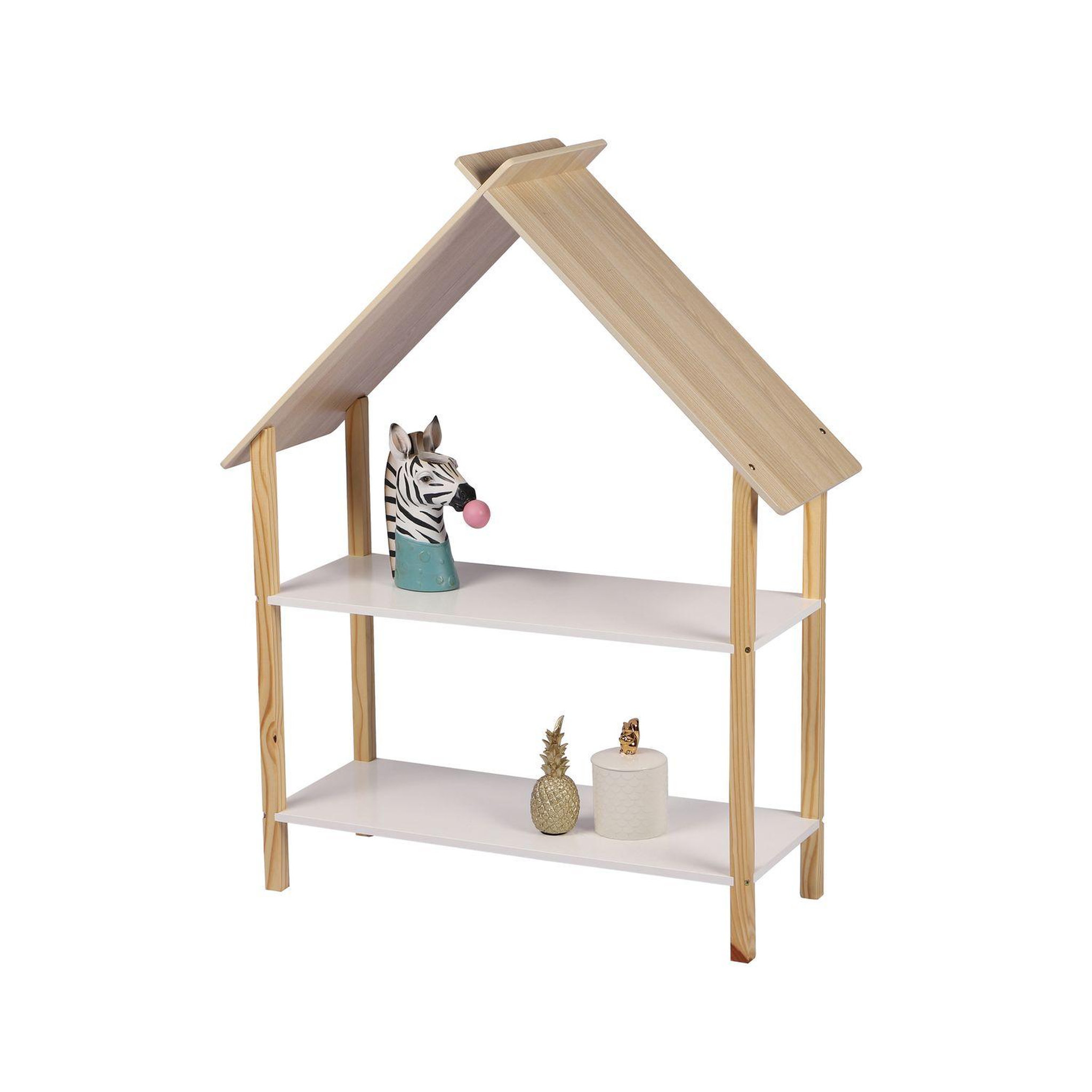 TOILINUX Bibliothèque Dream pour enfant avec 2 étagères - Bois et Blanc