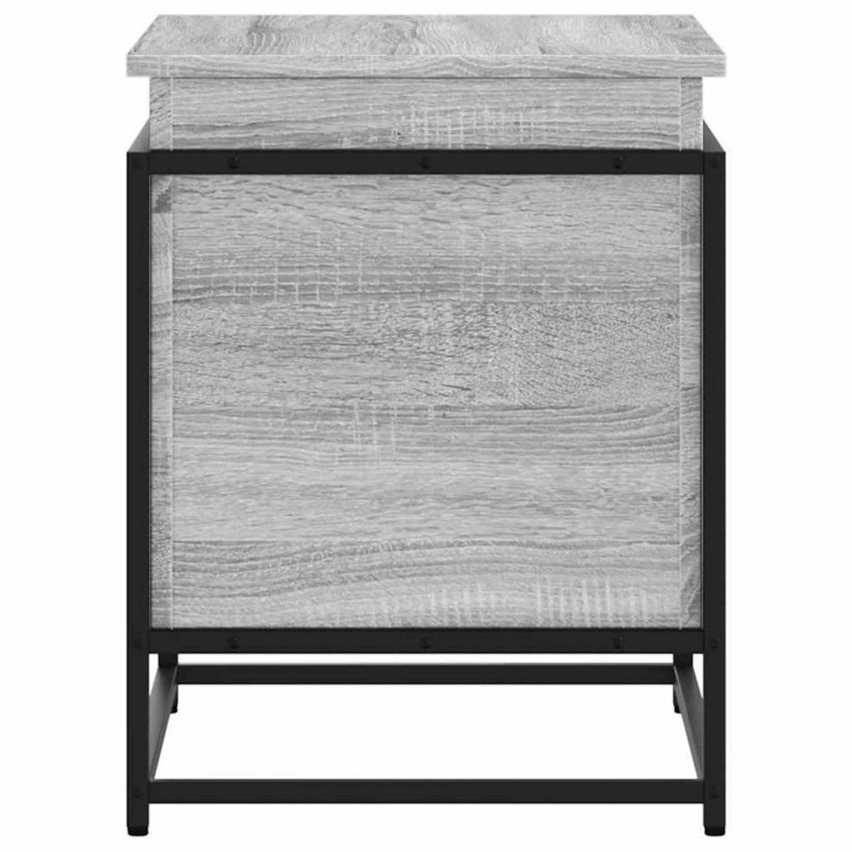 VIDAXL Boîte de rangement avec couvercle sonoma gris bois d'ingenierie