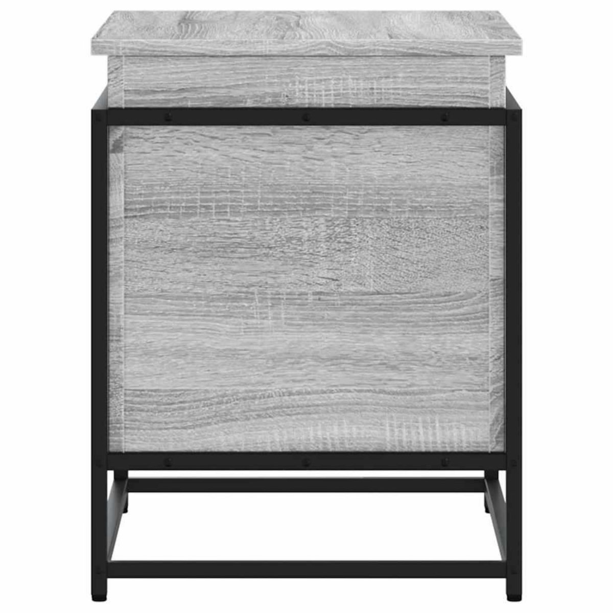 VIDAXL Boîte de rangement avec couvercle sonoma gris bois d'ingenierie