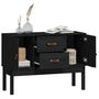 Voir la diapositive 4 : VIDAXL Buffet Noir 110x40x78 cm Bois massif de pin