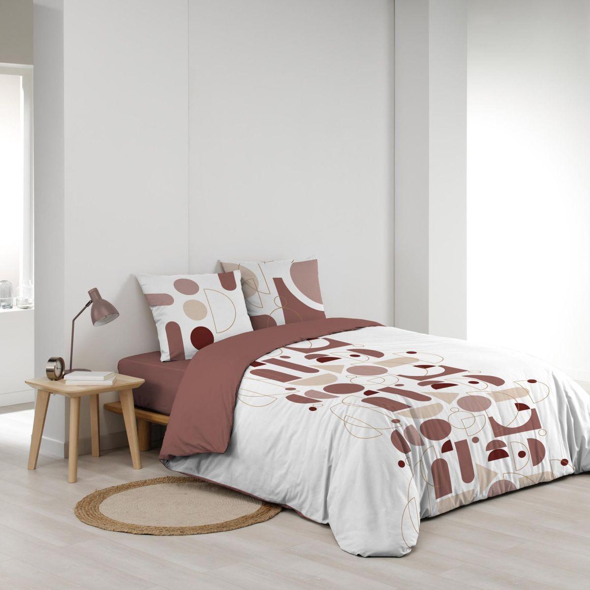 Voir la diapositive 2 : Douceur d'Intérieur Parure de lit 3 pièces  chilipop  240x220cm rose
