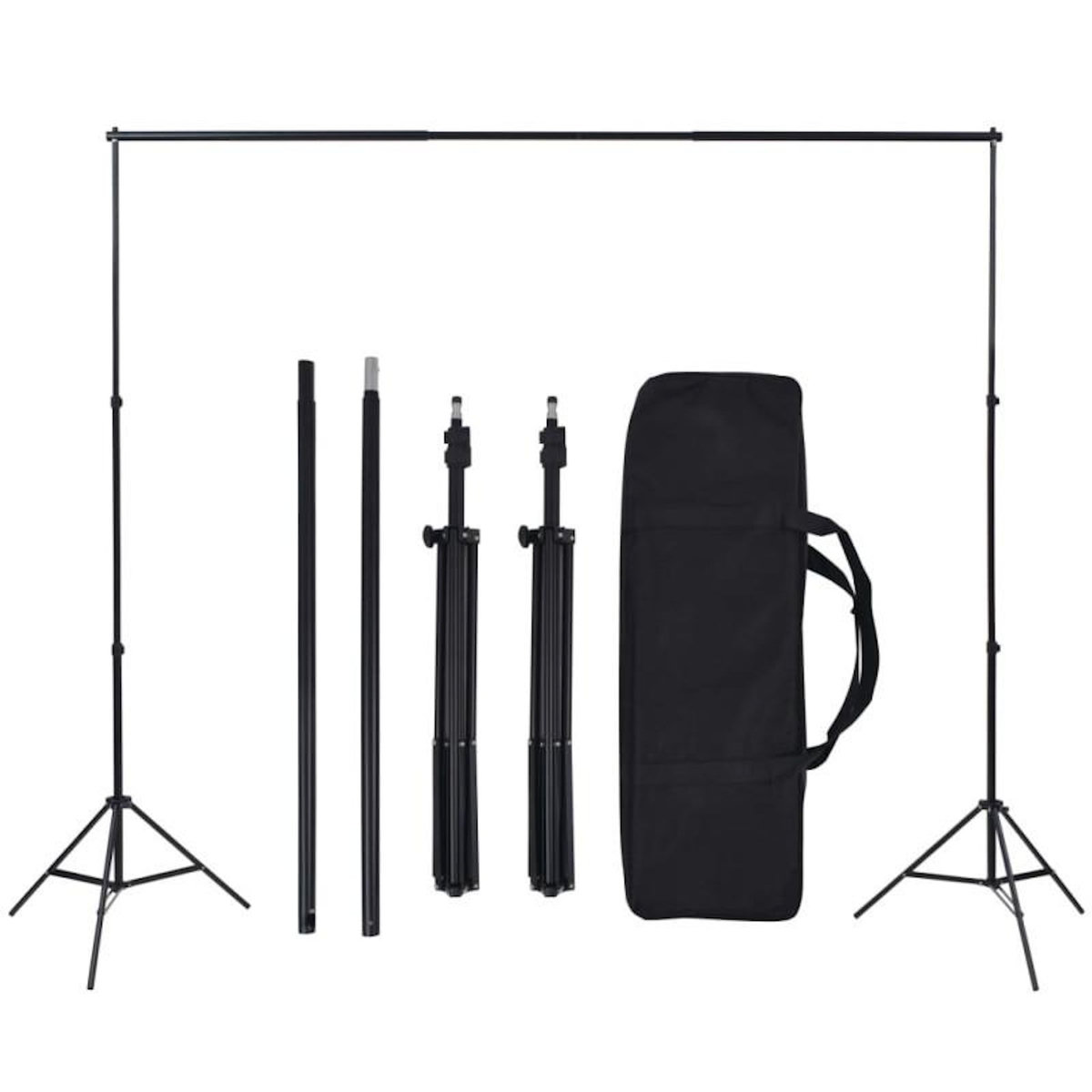 VIDAXL Kit de studio photo avec toile de fond et boîte a lumiere