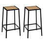 Voir la diapositive 1 : FIVE Lot de 2 Tabourets de Bar  Aliaj  71cm Noir