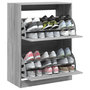 Voir la diapositive 4 : VIDAXL Armoire a chaussures 2 tiroirs rabattables sonoma gris