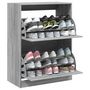 Voir la diapositive 4 : VIDAXL Armoire a chaussures 2 tiroirs rabattables sonoma gris