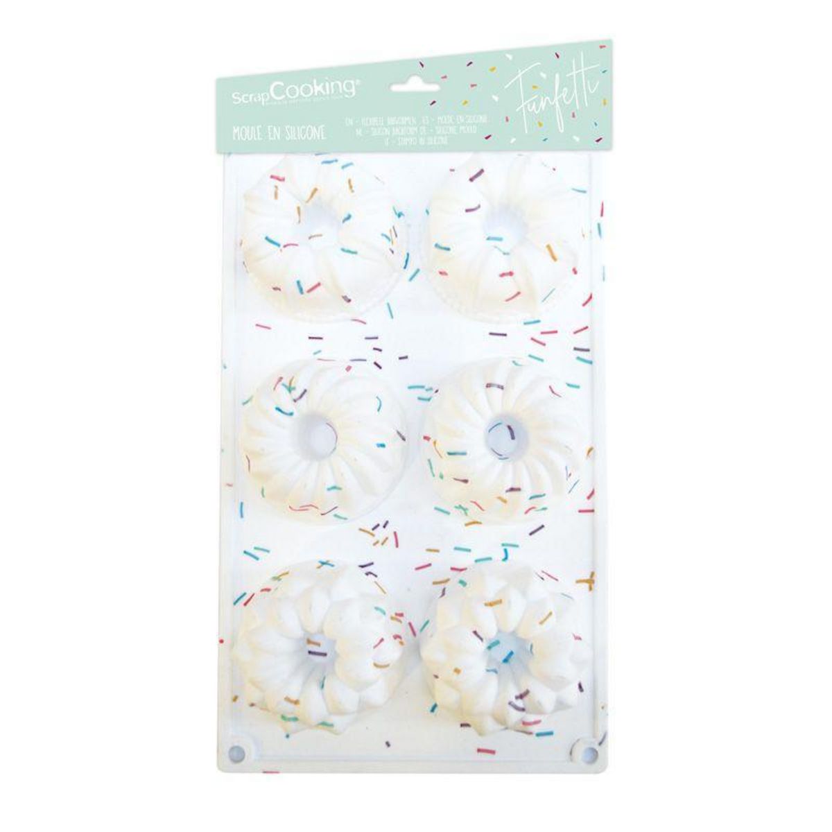 SCRAPCOOKING Moule silicone 6 kouglof - Funfetti