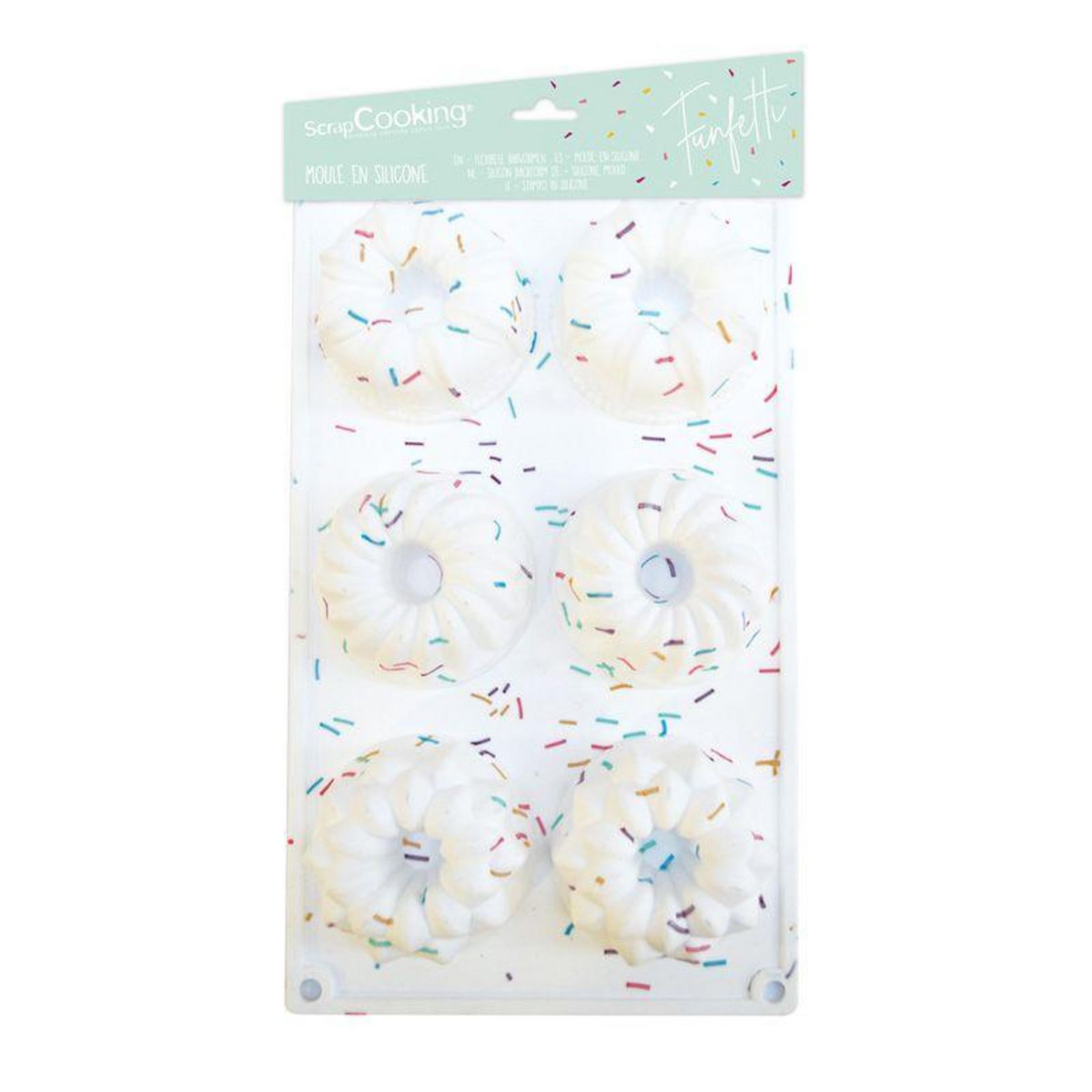 SCRAPCOOKING Moule silicone 6 kouglof - Funfetti