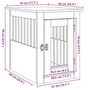 Voir la diapositive 6 : VIDAXL Meuble de cage pour chiens chene artisanal 45x62x59 cm