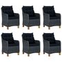 Voir la diapositive 2 : VIDAXL Ensemble a manger d'exterieur 7pcs et coussins resine tressee