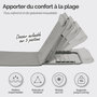 Voir la diapositive 3 : LINXOR Matelas, transat, tapis de plage avec dossier inclinable et sac de transport