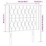 Voir la diapositive 6 : VIDAXL Tete de lit a LED Noir 103x16x118/128 cm Tissu