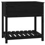 Voir la diapositive 2 : VIDAXL Jardiniere avec etagere Noir 82,5x54x81 cm Bois massif de pin