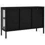Voir la diapositive 5 : VIDAXL Buffet Noir 105x35x70 cm Acier et verre