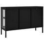 Voir la diapositive 5 : VIDAXL Buffet Noir 105x35x70 cm Acier et verre