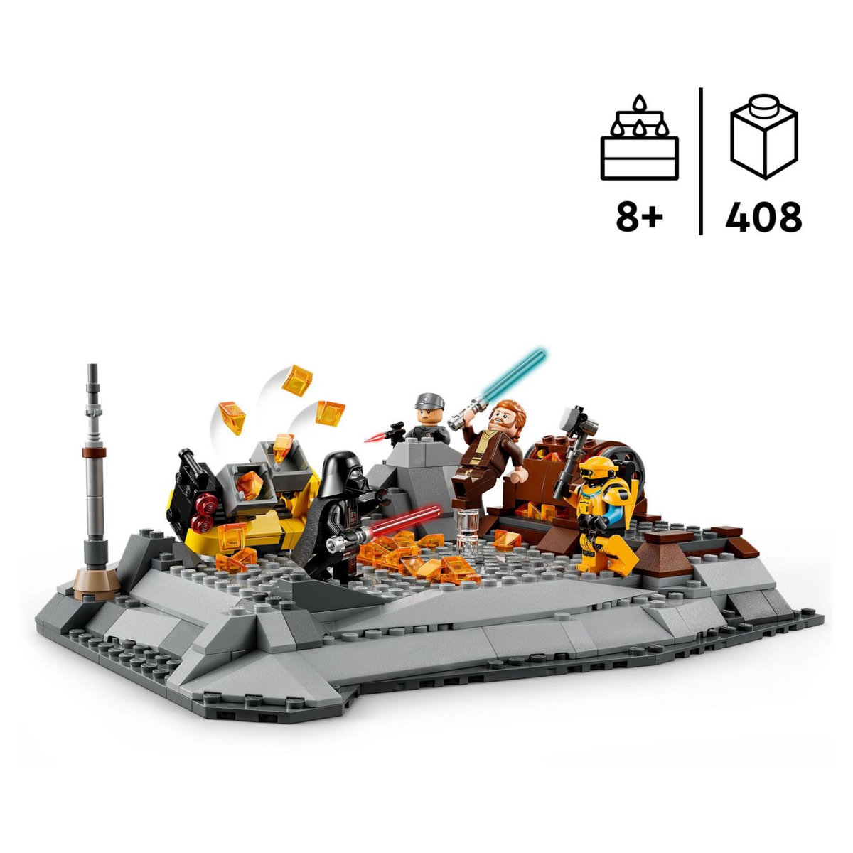 LEGO Star Wars 75334 Obi-Wan Kenobi contre Dark Vador, Jouet, Minifigurines, Sabres Laser