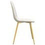 Voir la diapositive 5 : VIDAXL Chaises à manger lot de 4 crème velours