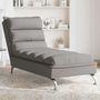 Voir la diapositive 1 : VIDAXL Chaise longue de massage avec coussins taupe tissu