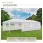 Voir la diapositive 3 : tectake Pavillon 9 x 3 m en système emboîtable blanc