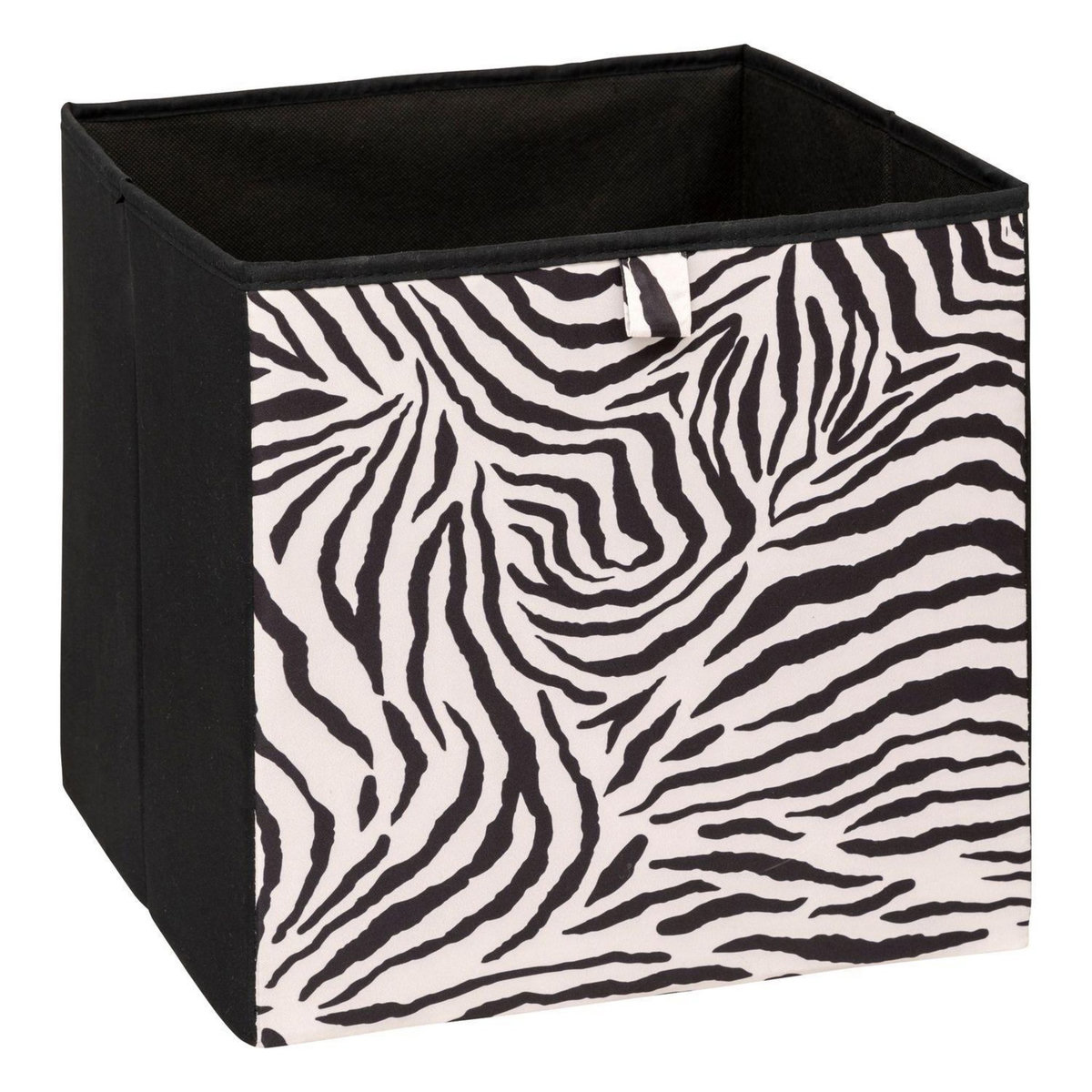 FIVE Lot de 6 boîtes de rangement ZEBRA - L. 31 x l. 31 x H. 31 cm - Noir