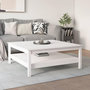 Voir la diapositive 4 : VIDAXL Table basse Blanc 100x100x40 cm Bois massif de pin