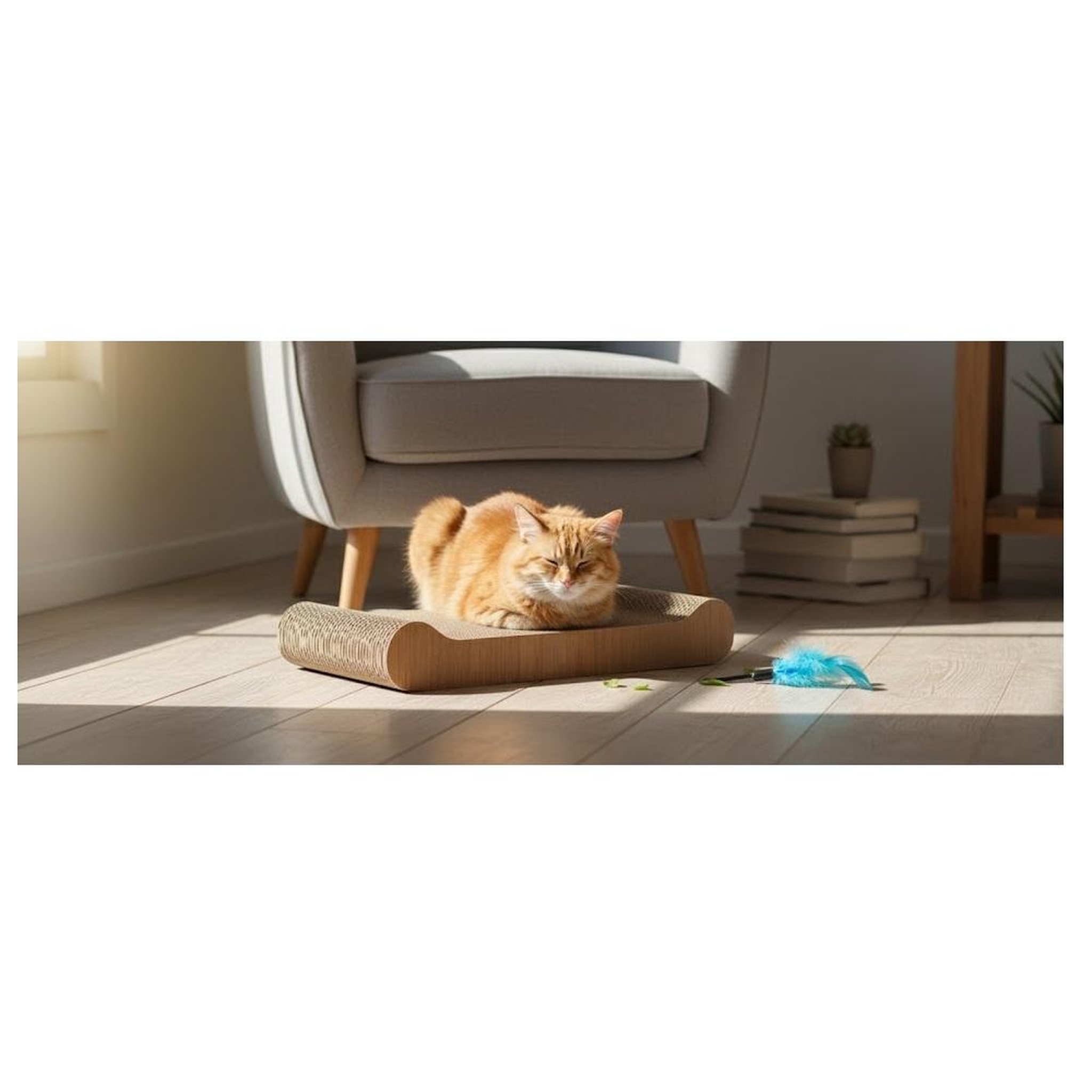 Voir la diapositive 4 : Eden Carton a griffer pour chat woka double face