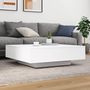 Voir la diapositive 4 : VIDAXL Table basse avec lumieres LED blanc 100x100x31 cm