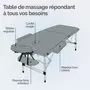 VIVEZEN Table de massage pliante 2 zones en aluminium + Accessoires et housse de transport