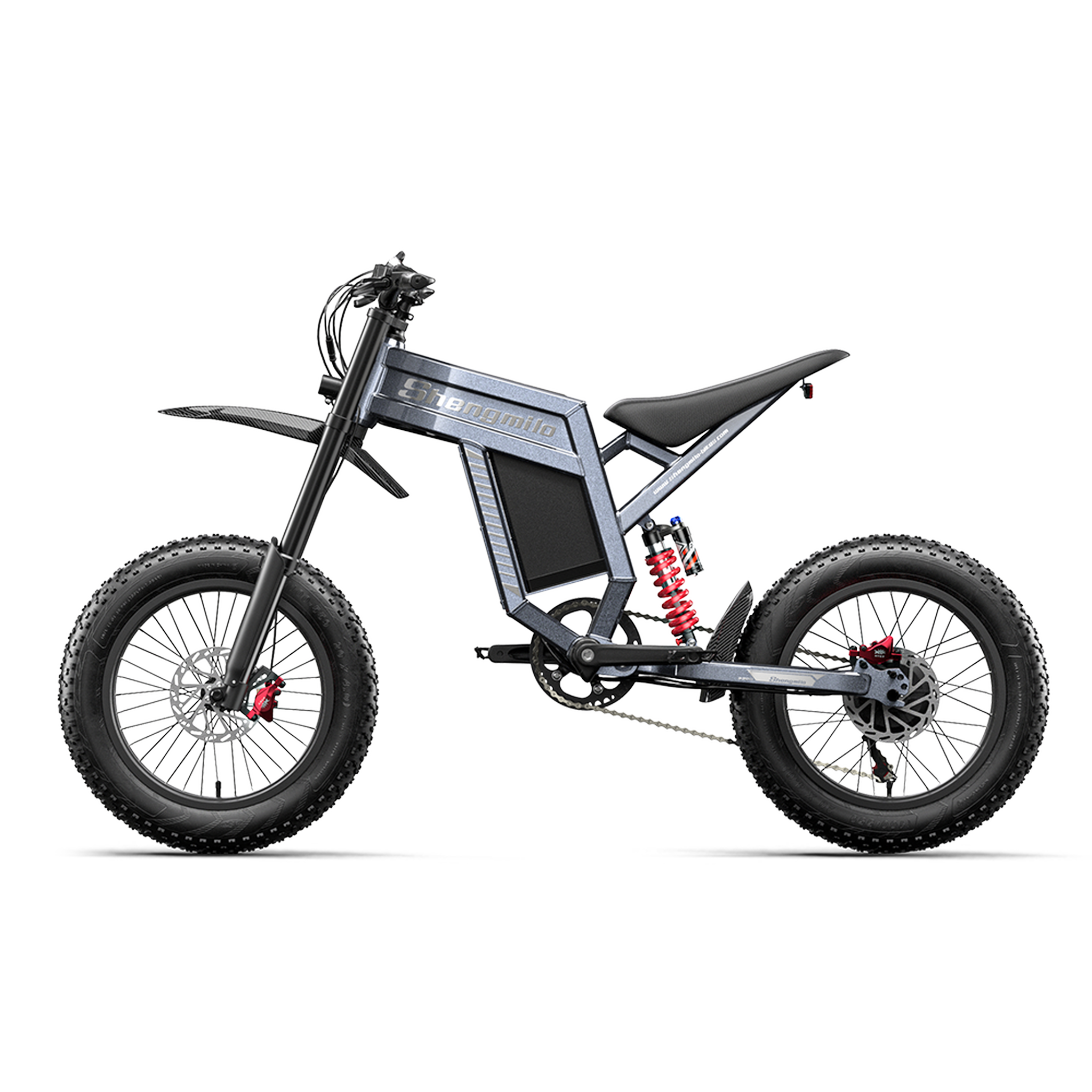 Voir la diapositive 2 : SHENGMILO Vélo électrique Shengmilo S900, batterie longue durée 30 Ah, gris
