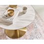 Voir la diapositive 4 : LISA DESIGN Valverde - table basse ronde - effet marbre - doré - 70 cm