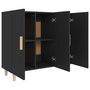 Voir la diapositive 4 : VIDAXL Buffet noir 90x34x80 cm bois d'ingenierie