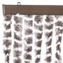 Voir la diapositive 4 : VIDAXL Moustiquaire Taupe et blanc 100x220 cm Chenille
