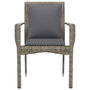 Voir la diapositive 5 : VIDAXL Chaises de jardin avec coussins lot de 4 Resine tressee Gris