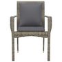 Voir la diapositive 5 : VIDAXL Chaises de jardin avec coussins lot de 4 Resine tressee Gris