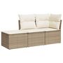 Voir la diapositive 2 : VIDAXL Salon de jardin avec coussins 3 pcs beige resine tressee