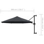 Voir la diapositive 6 : VIDAXL Parasol mural avec mat metallique 300 cm Anthracite