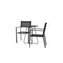 Voir la diapositive 6 : Paris Prix Ensemble Table de Jardin & 2 Chaises  Bacong & Copacabana  74cm Noir