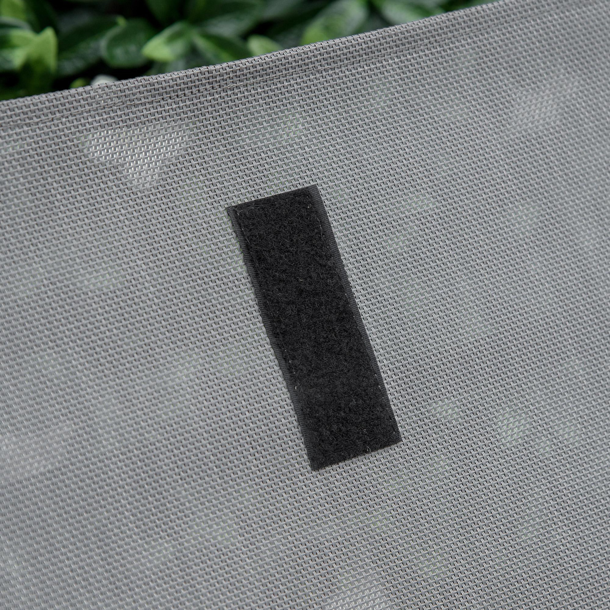 Voir la diapositive 5 : OUTSUNNY Chaise longue à bascule rocking chair design acier époxy noir textilène gris