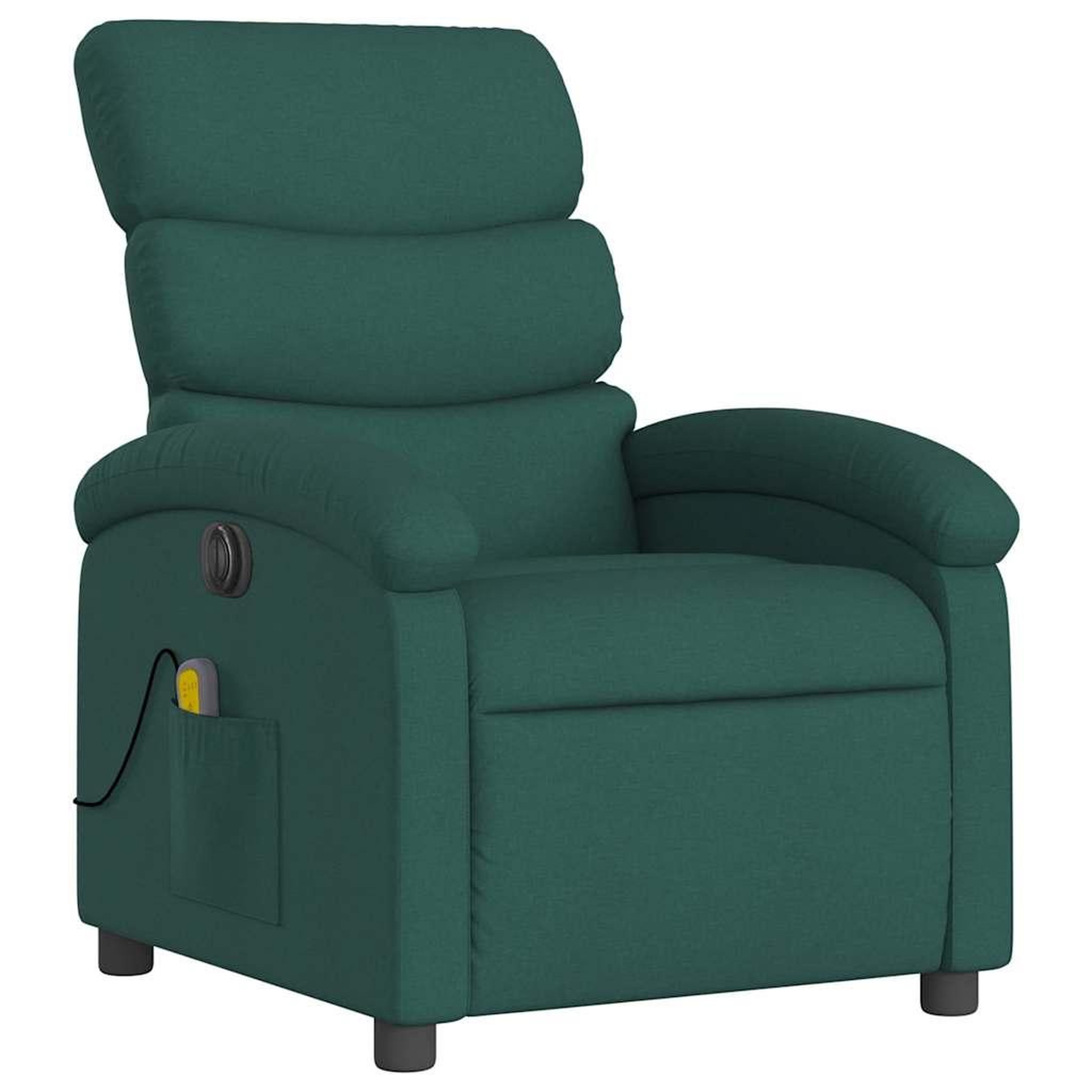 Voir la diapositive 4 : VIDAXL Fauteuil de massage inclinable electrique Vert fonce Tissu