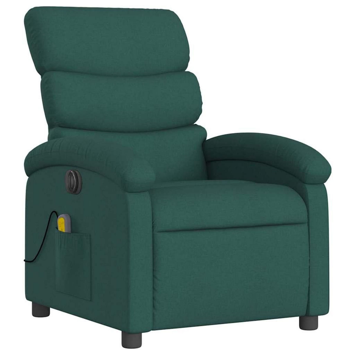 VIDAXL Fauteuil de massage inclinable electrique Vert fonce Tissu