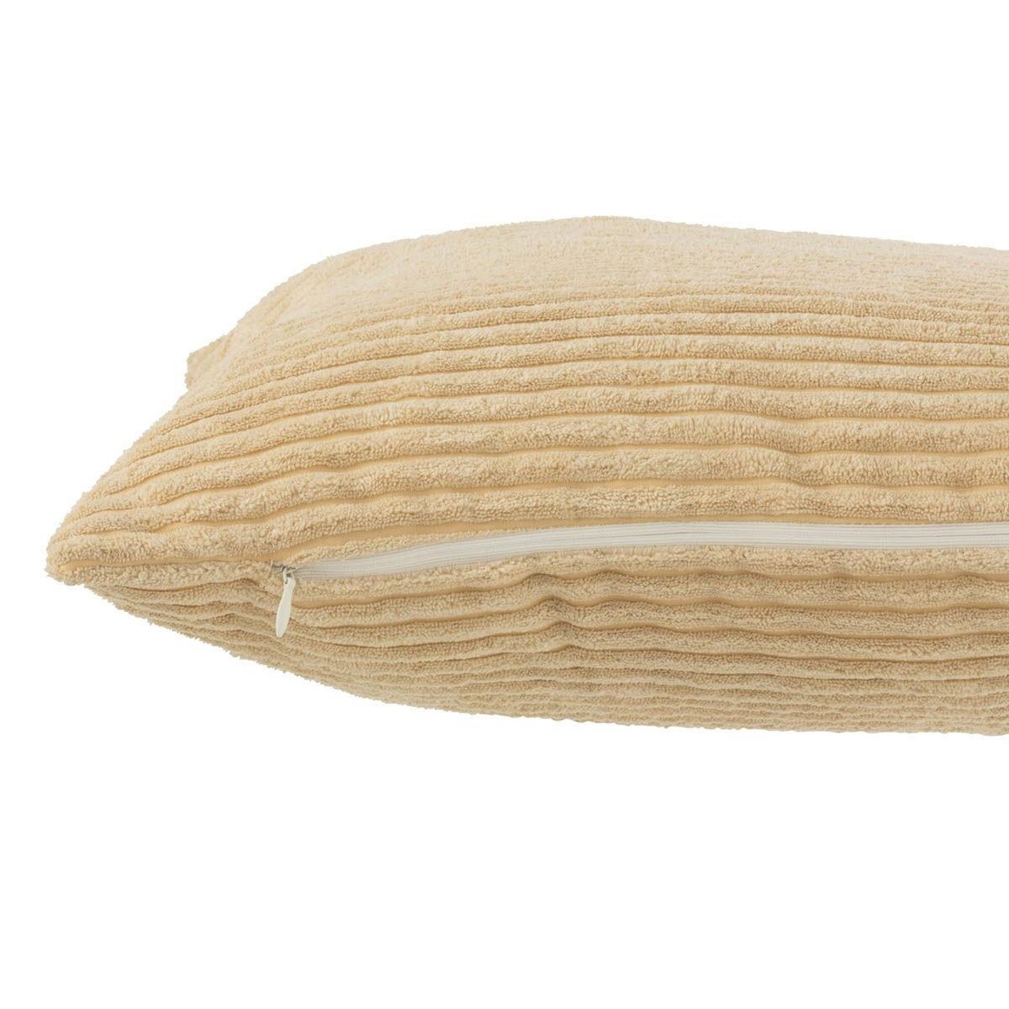 Voir la diapositive 2 : J-LINE Coussin déco ligne  gimly  45x45cm beige