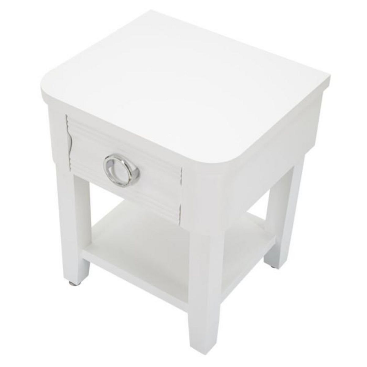 Paris Prix Table de Chevet en Bois  Shine  54cm Blanc