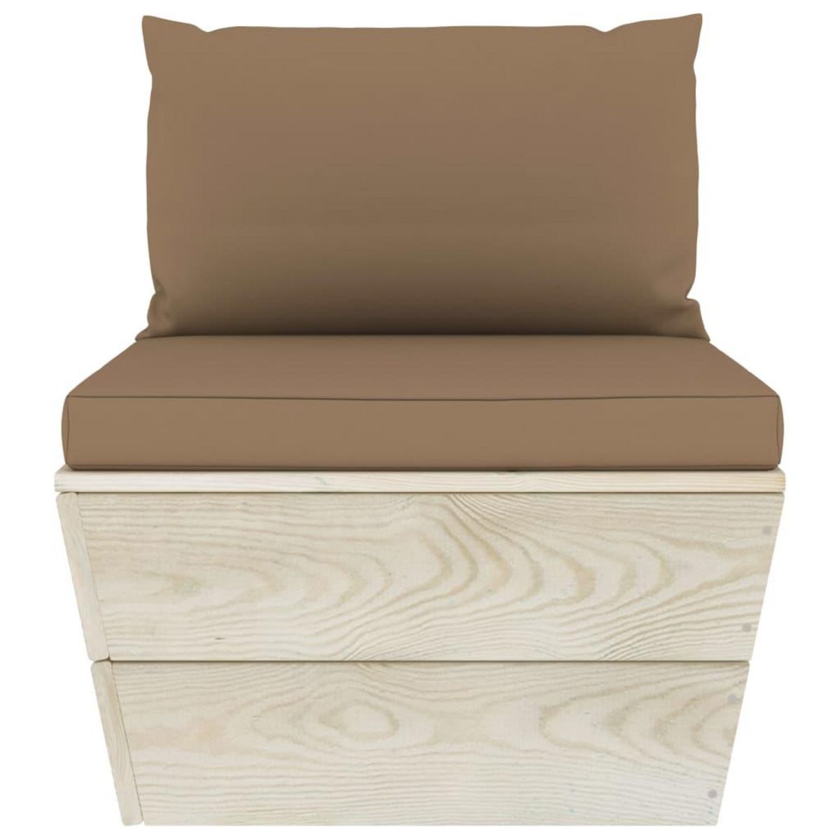 VIDAXL Salon de jardin palette 6 pcs avec coussins bois d'epicea