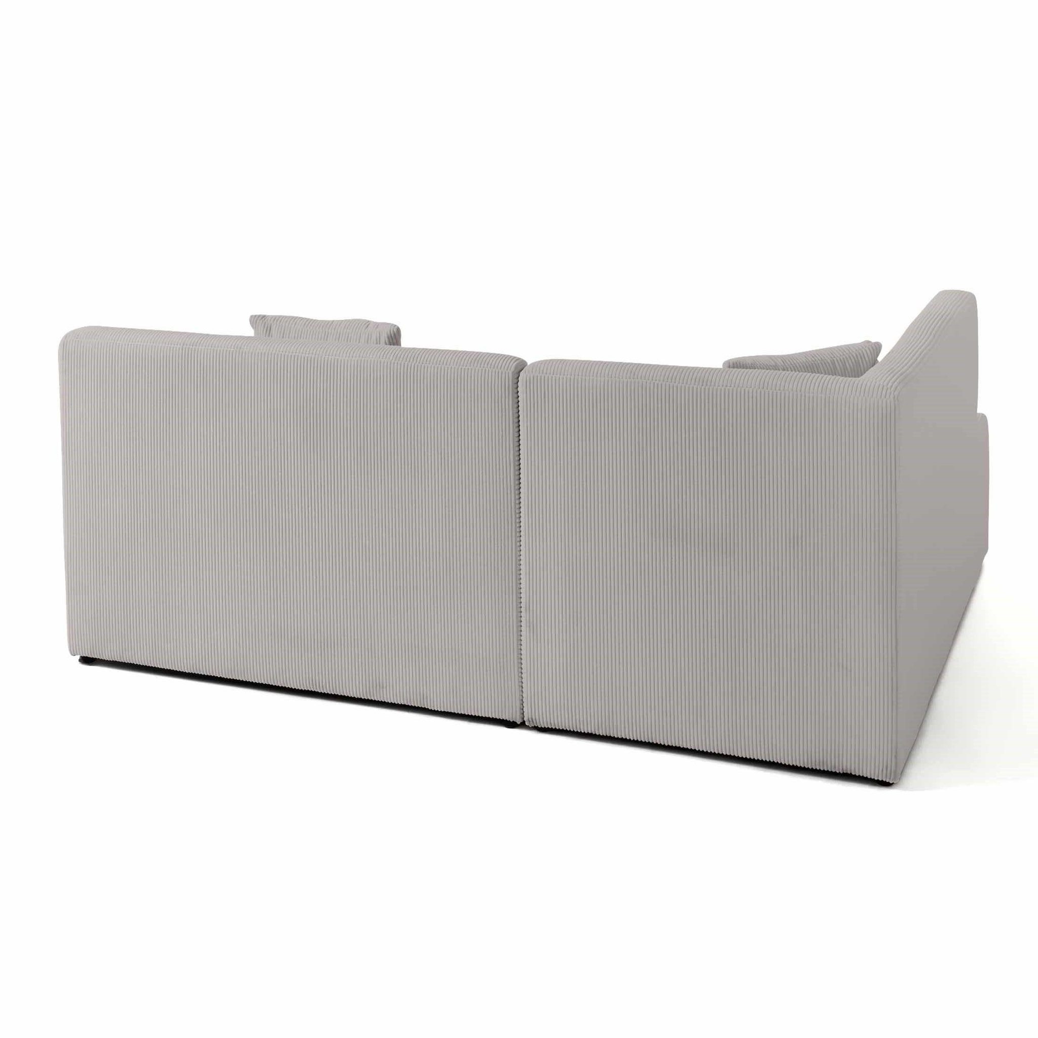 Voir la diapositive 4 : LISA DESIGN Onyx - canapé modulable d'angle gauche - 5 places - en velours côtelé